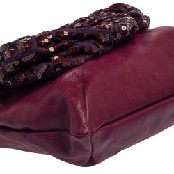 Pre Owned Marc Jacobs Purple Leather Robert Duffy Bag on Bag Tote
