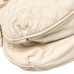 Marc Jacobs Cream Quilted Leather Cecilia Satchel