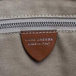 Pre Owned Marc Jacobs Brown Leather Front Pocket Tote 