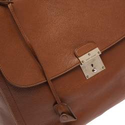 Pre Owned Marc Jacobs Brown Leather Front Pocket Tote 