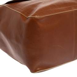 Pre Owned Marc Jacobs Brown Leather Front Pocket Tote 