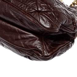 Pre Owned Marc Jacobs Dark Brown Quilted Leather Capra Satchel