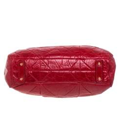 Pre Owned Marc Jacobs Red Quilted Leather Stam Satchel