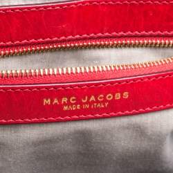Pre Owned Marc Jacobs Red Quilted Leather Stam Satchel