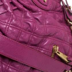 Pre Owned Marc Jacobs Magenta Quilted Leather Cecilia Satchel