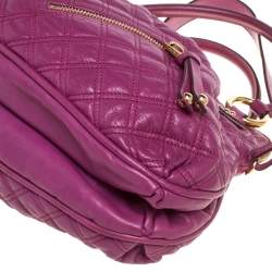 Pre Owned Marc Jacobs Magenta Quilted Leather Cecilia Satchel