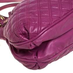 Pre Owned Marc Jacobs Magenta Quilted Leather Cecilia Satchel