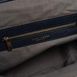 Pre Owned Marc Jacobs Dark Grey Quilted Leather Stam Satchel