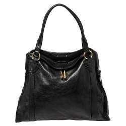 Marc Jacobs Black Leather Wellington Fulton Satchel 