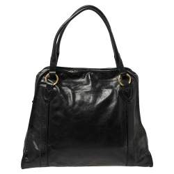 Marc Jacobs Black Leather Wellington Fulton Satchel 