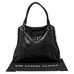 Marc Jacobs Black Leather Wellington Fulton Satchel 