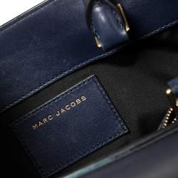 Pre Owned Marc Jacobs Blue Leather Madison Tote