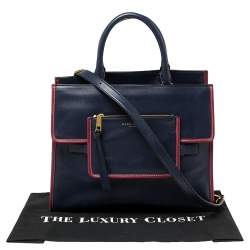 Pre Owned Marc Jacobs Blue Leather Madison Tote