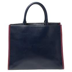 Pre Owned Marc Jacobs Blue Leather Madison Tote