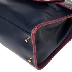 Pre Owned Marc Jacobs Blue Leather Madison Tote