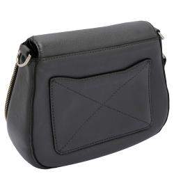 Pre Owned Marc Jacobs Grey Leather Small Recruit Saddle Bag
