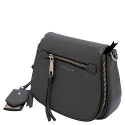 Pre Owned Marc Jacobs Grey Leather Small Recruit Saddle Bag
