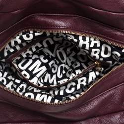 Pre Owned Marc by Marc Jacobs Burgundy Leather Classic Q Groove Satchel 