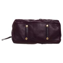 Pre Owned Marc by Marc Jacobs Burgundy Leather Classic Q Groove Satchel 