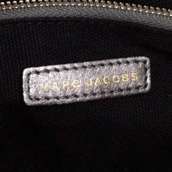 Marc Jacobs Metallic Silver Quilted Leather Large Baroque Single Shoulder Bag