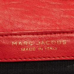 Pre Owned Marc Jacobs Red Quilted Leather Flap Crossbody Bag