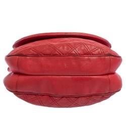 Pre Owned Marc Jacobs Red Quilted Leather Flap Crossbody Bag