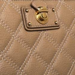 Marc Jacobs Beige Leather Passport Wallet