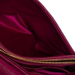 Pre Owned Marc Jacobs Fuchsia Straw and Leather Shoulder Bag