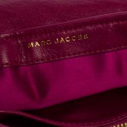 Pre Owned Marc Jacobs Fuchsia Straw and Leather Shoulder Bag