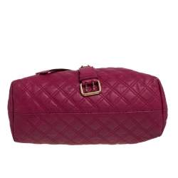 Pre Owned Marc Jacobs Pink Quilted Leather  Bruna Bow Satchel