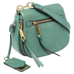 Pre Owned Marc Jacobs Green Leather Recruit Nomad Saddle Bag