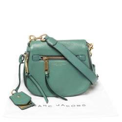 Pre Owned Marc Jacobs Green Leather Recruit Nomad Saddle Bag