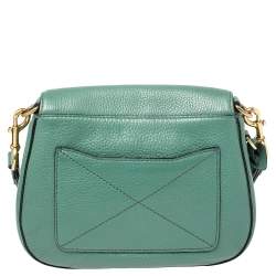 Pre Owned Marc Jacobs Green Leather Recruit Nomad Saddle Bag