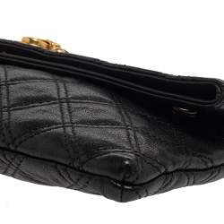 Pre Owned Marc Jacobs Black Quilted Leather Eugenie Clutch