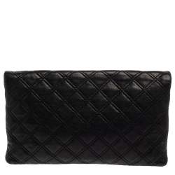Pre Owned Marc Jacobs Black Quilted Leather Eugenie Clutch