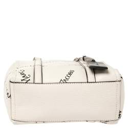 Pre Owned Marc Jacobs White/Black Leather New York Magazine Tag Tote