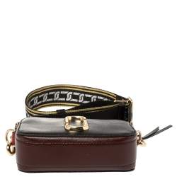 Pre Owned Marc Jacobs Tri Color Leather Snapshot Camera Crossbody Bag
