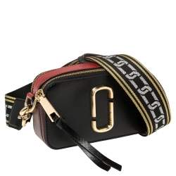 Pre Owned Marc Jacobs Tri Color Leather Snapshot Camera Crossbody Bag