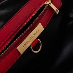 Pre Owned Marc Jacobs Red Patent Leather Stam Satchel
