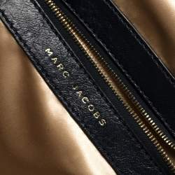 Pre Owned Marc Jacobs Blue Crystal Embellished Quilted Suede and Leather Stam Satchel