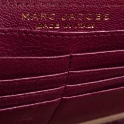 Marc Jacobs Burgundy Quilted Leather Flap Chain Clutch