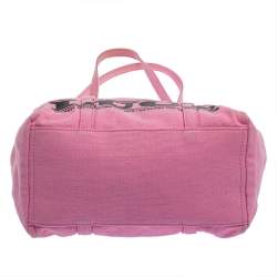 Pre Owned Peanuts x Marc Jacobs Pink Canvas The Tag Tote  