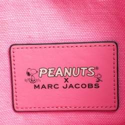 Pre Owned Peanuts x Marc Jacobs Pink Canvas The Tag Tote  