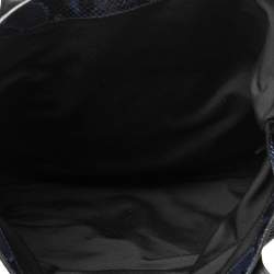 Marc Jacobs Blue/Black Python Embossed Leather Embellished Wingman Tote 