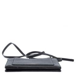 Marc Jacobs Black Leather Recruit Wallet on Strap 