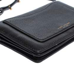 Marc Jacobs Black Leather Recruit Wallet on Strap 