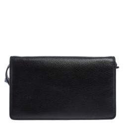 Marc Jacobs Black Leather Recruit Wallet on Strap 