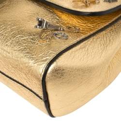 Pre Owned Marc Jacobs Gold Leather Charms And Trinket Crossbody Bag