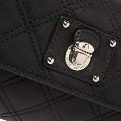 Pre Owned Marc Jacobs Black Quilted Leather Ginger Crossbody Bag