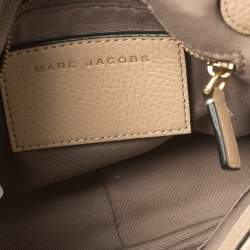 Pre Owned Marc Jacobs Beige Leather Small Recruit Saddle Bag